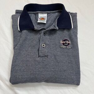 Hard Rock Cafe Cayman Islands Polo Shirt LARGE Vintage CLOSED Short Sleeve Golf
